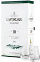 Laphroaig 10YO (dėž. + 2 stiklinės)