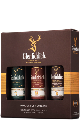 Glenfiddich 12YO, 15YO, 18YO