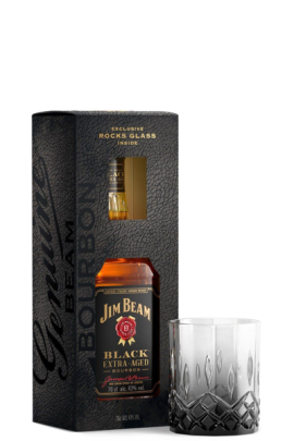 Jim Beam Black (dėž. + stiklinė)